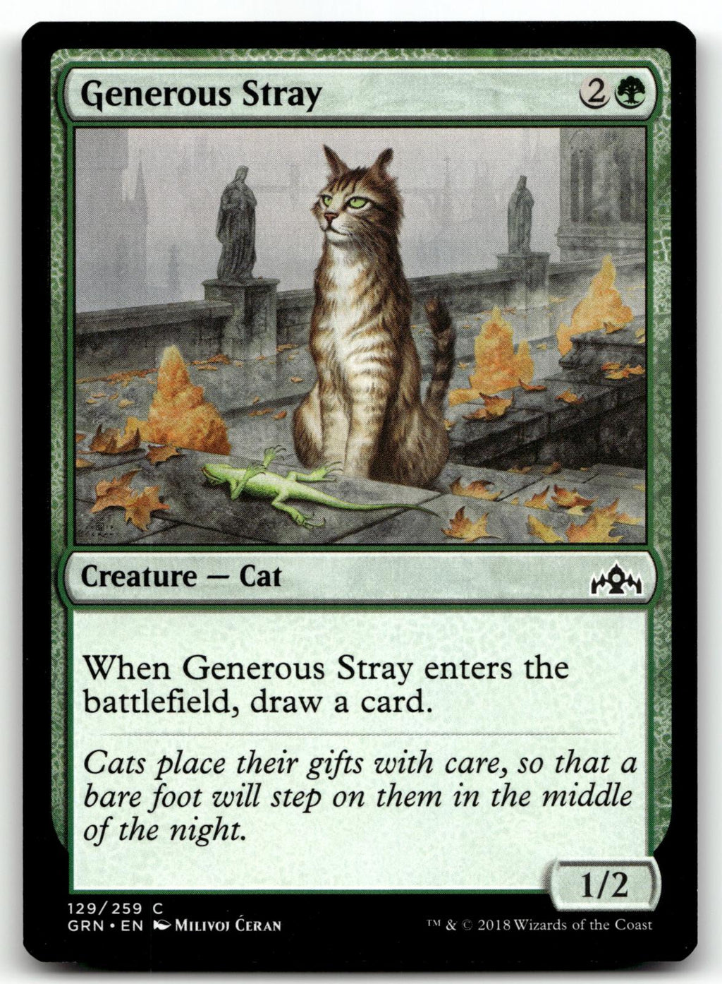 Generous Stray 129 Common Guilds of Ravnica Magic: The Gathering Near Mint