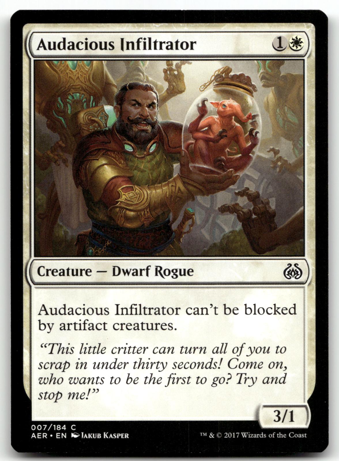Audacious Infiltrator 7 Common Aether Revolt Magic: The Gathering Near Mint