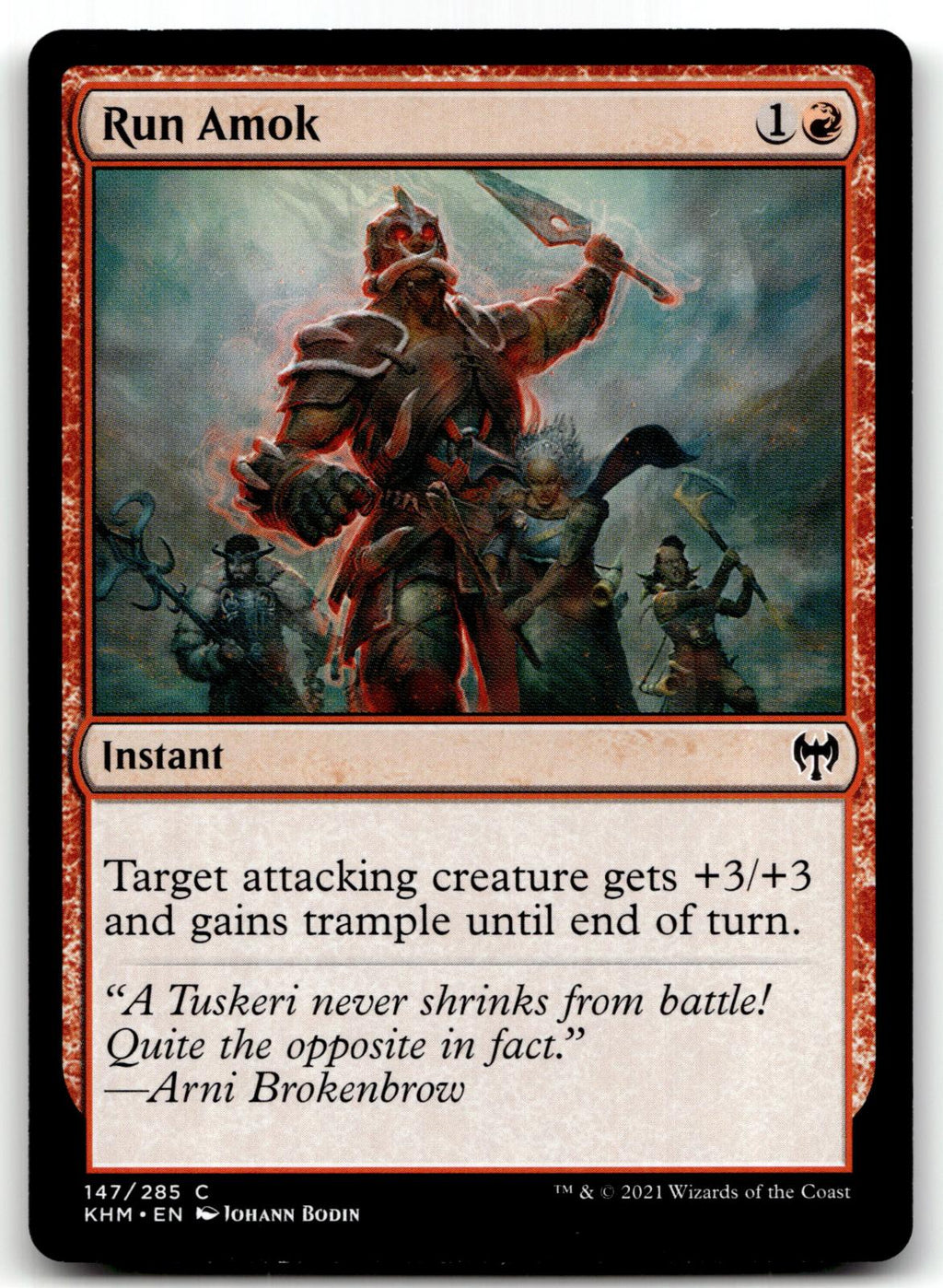 Run Amok 147 Common Kaldheim Magic: The Gathering Near Mint