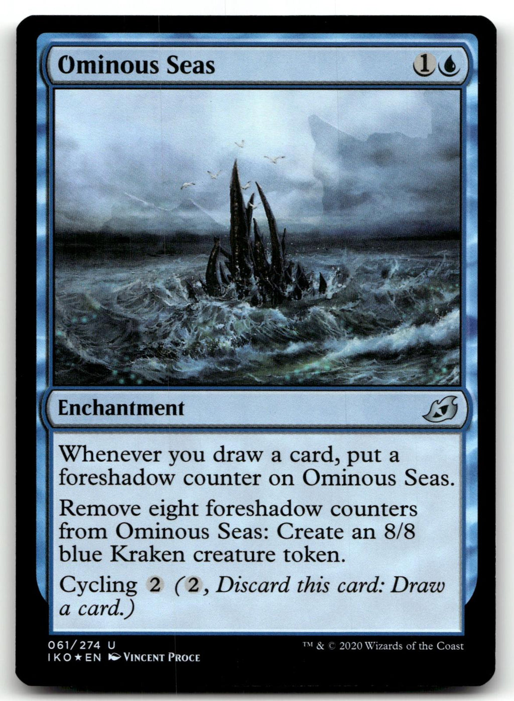 Ominous Seas 61 Uncommon Ikoria: Lair of Behemoths Magic: The Gathering Foil NM