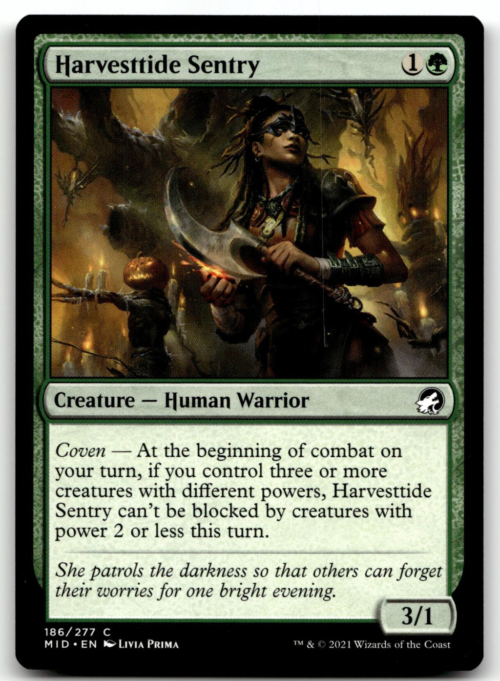 Harvesttide Sentry 186 Common Innistrad: Midnight Hunt Magic: The Gathering NM