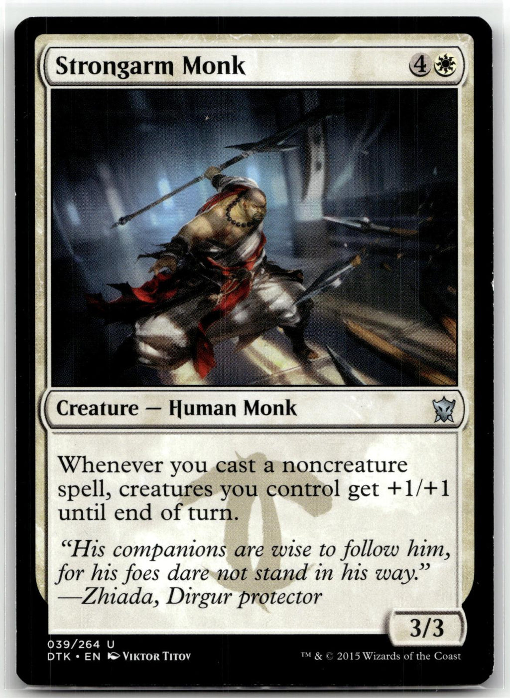 Strongarm Monk 39 Uncommon Dragons of Tarkir Magic: The Gathering Near Mint