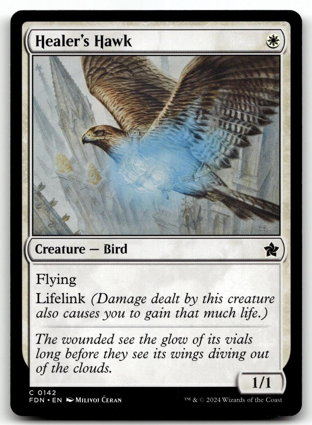 Healer's Hawk 142 Common Foundations Magic: The Gathering Near Mint