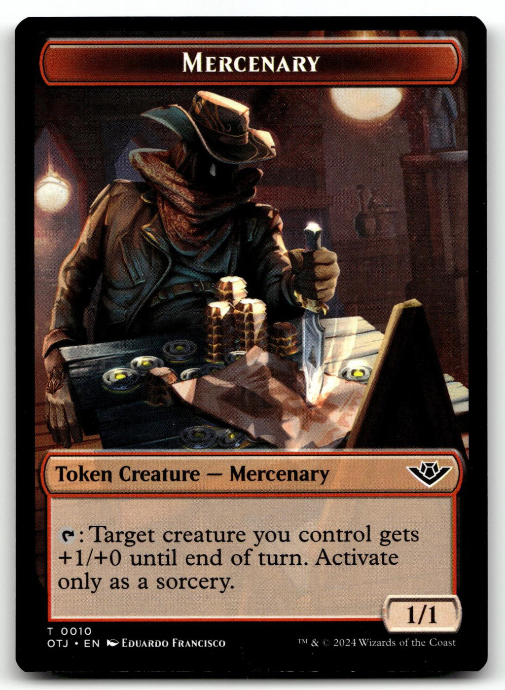 Mercenary Token 10 Token Outlaws of Thunder Junction Magic: The Gathering NM