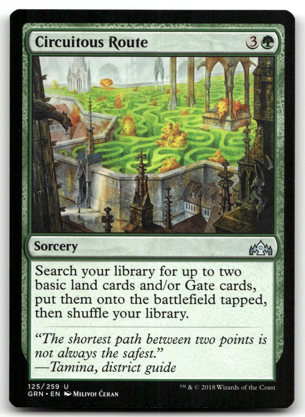 Circuitous Route 125 Uncommon Guilds of Ravnica Magic: The Gathering Near Mint