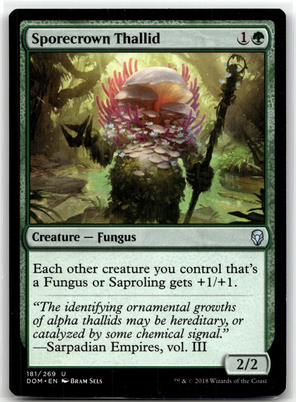 Sporecrown Thallid 181 Uncommon Dominaria Magic: The Gathering Near Mint