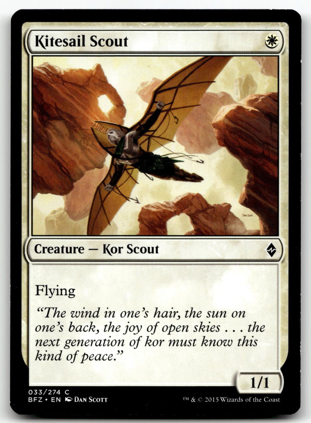 Kitesail Scout 33 Common Battle for Zendikar Magic: The Gathering Near Mint