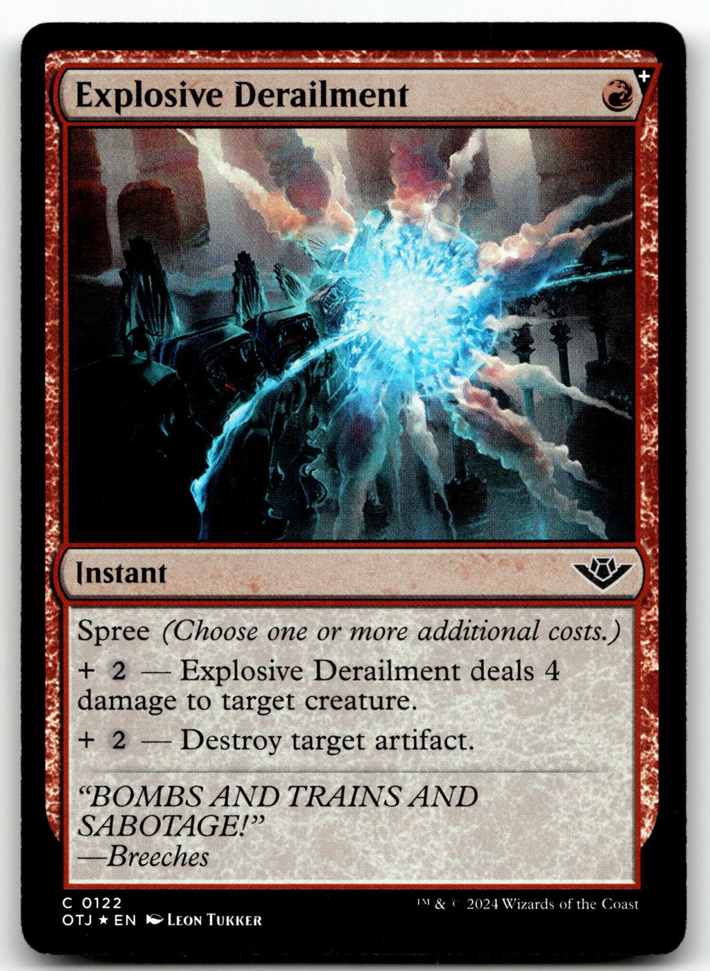 Explosive Derailment 122 Outlaws of Thunder Junction Magic: The Gathering Foil NM