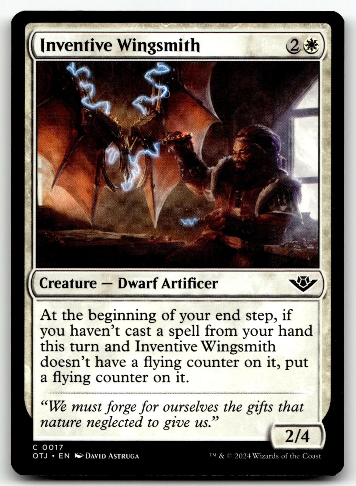 Inventive Wingsmith 17 Outlaws of Thunder Junction Magic: The Gathering NM