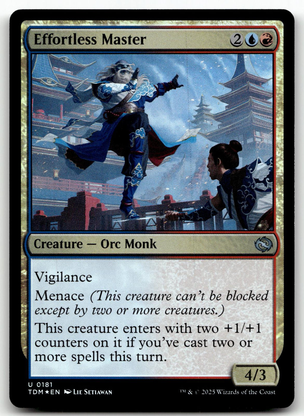 Effortless Master 181 Uncommon Tarkir: Dragonstorm Magic: The Gathering Foil NM