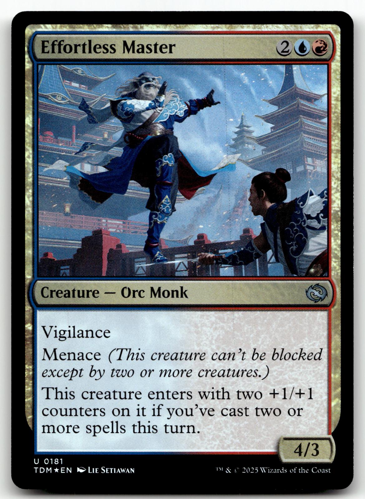 Effortless Master 181 Uncommon Tarkir: Dragonstorm Magic: The Gathering Foil NM