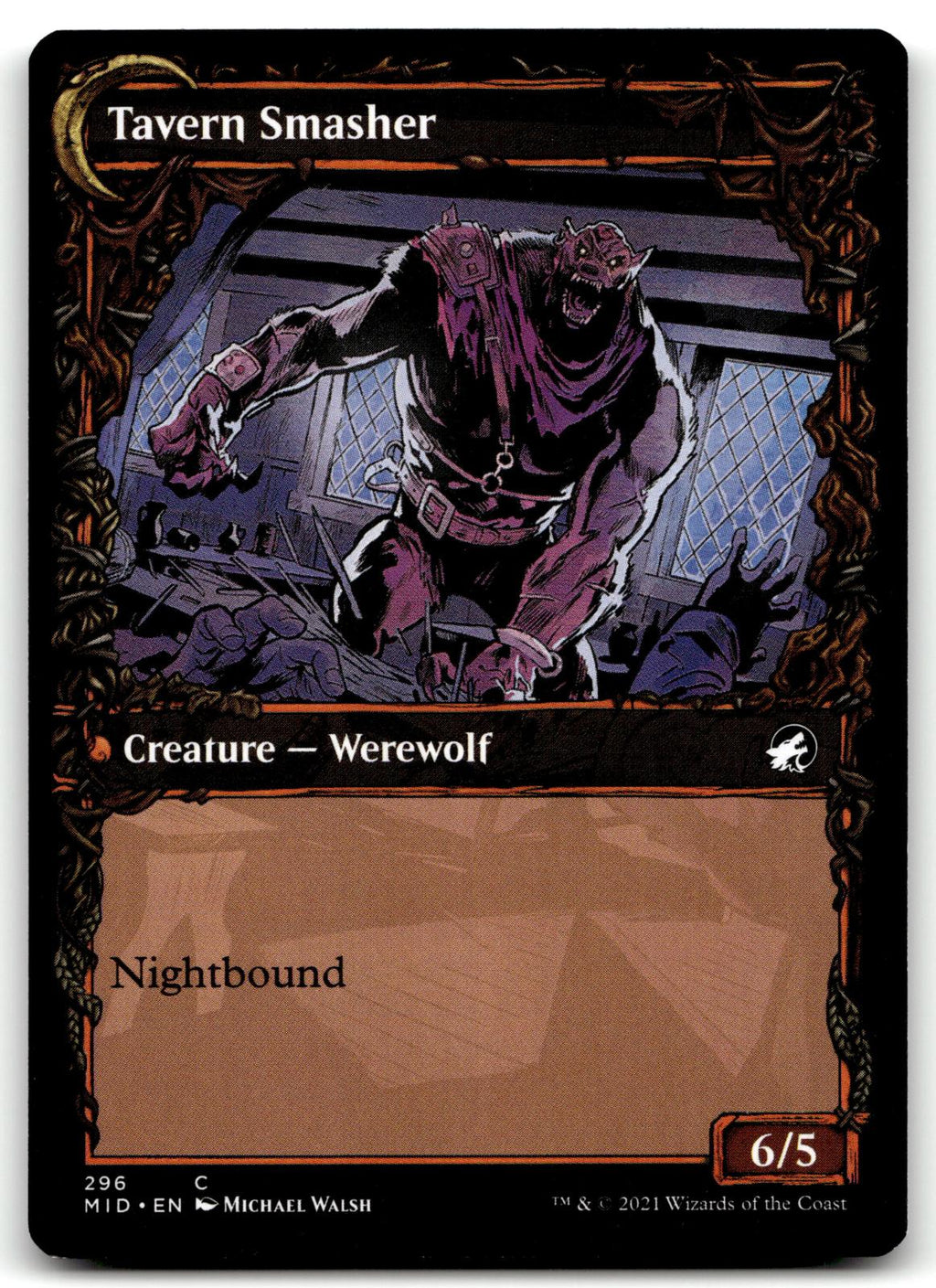 Tavern Ruffian (Showcase) 296 Innistrad: Midnight Hunt Magic: The Gathering NM