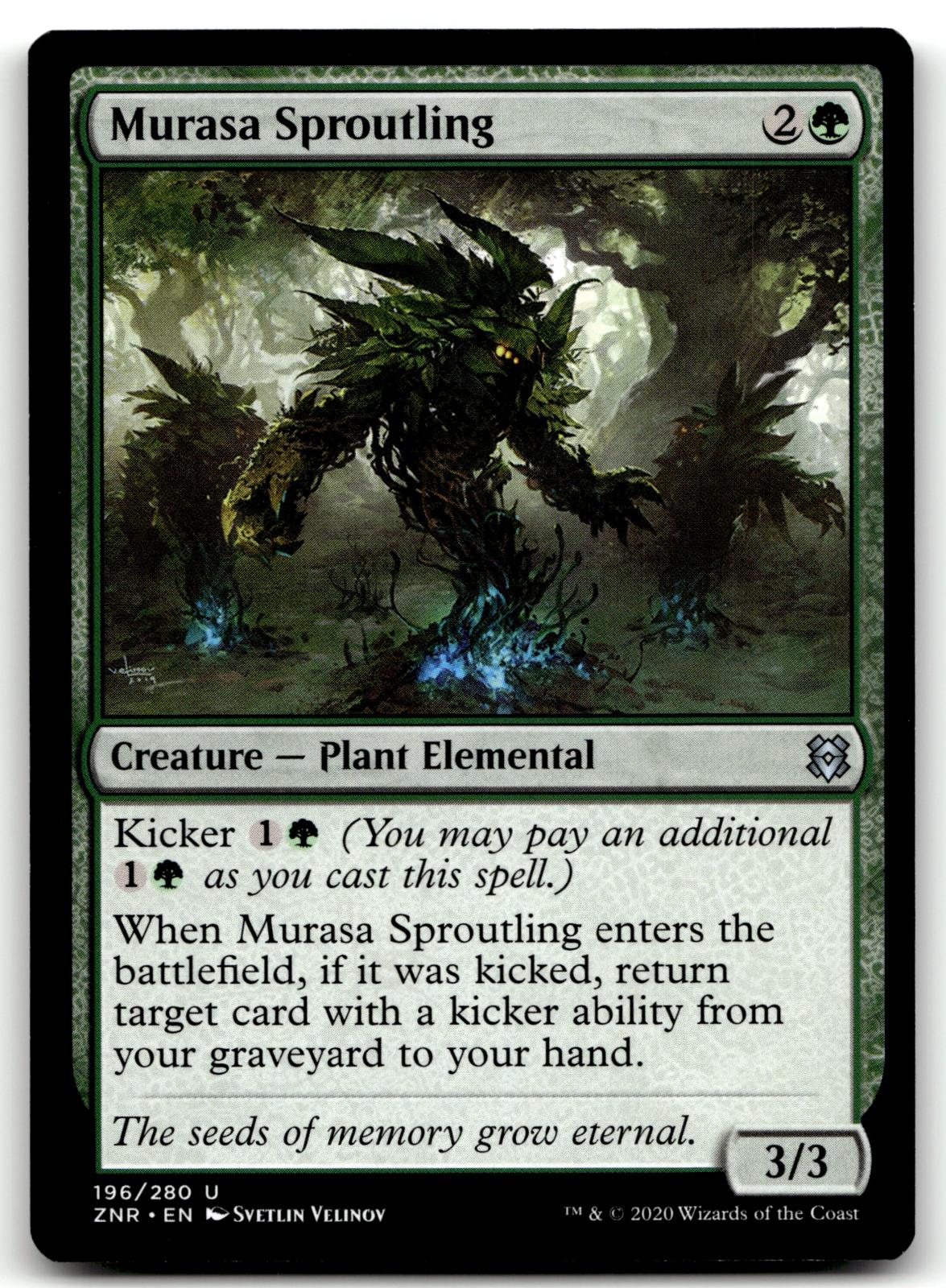 Murasa Sproutling 196 Uncommon Zendikar Rising Magic: The Gathering Near Mint