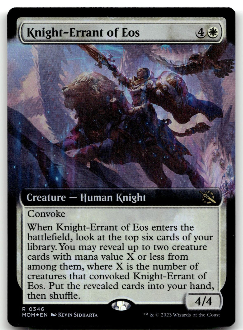 Knight-Errant of Eos (Extended Art) 346 March of the Machine Magic: The Gathering Foil NM