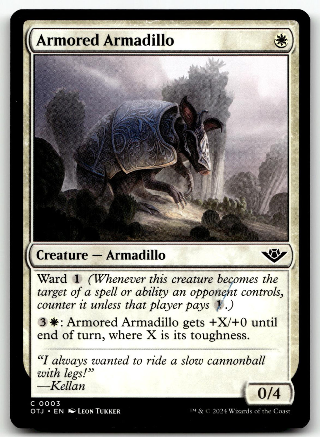 Armored Armadillo 3 Common Outlaws of Thunder Junction Magic: The Gathering NM