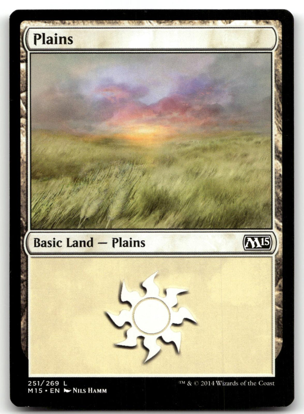 Plains (251) 251 Land Magic 2015 (M15) Magic: The Gathering Near Mint