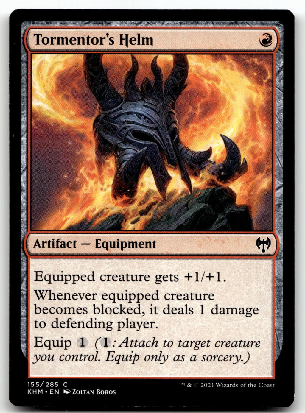 Tormentor's Helm 155 Common Kaldheim Magic: The Gathering Near Mint