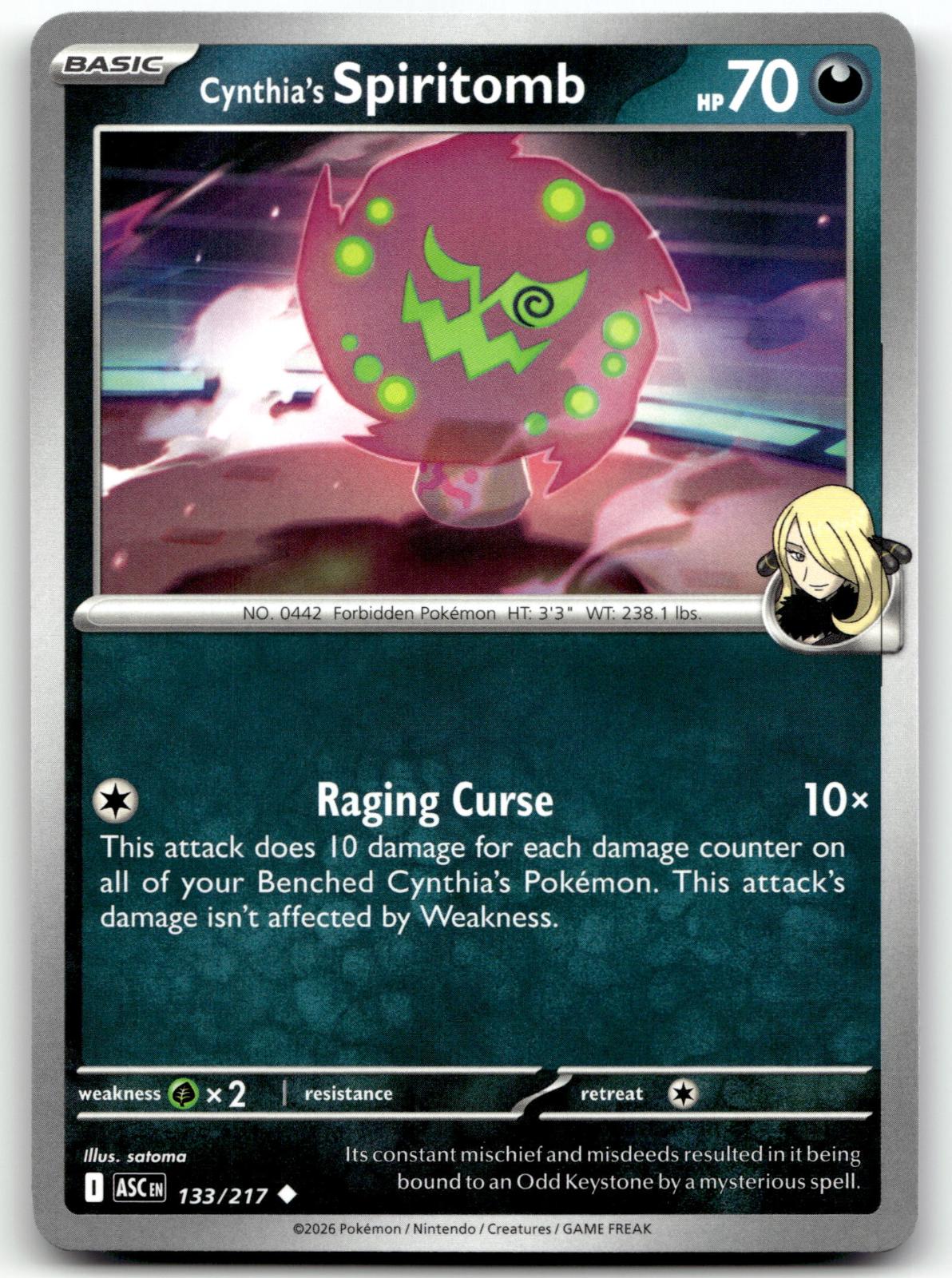 Cynthia's Spiritomb 133/217 Uncommon Ascended Heroes Pokemon Near Mint