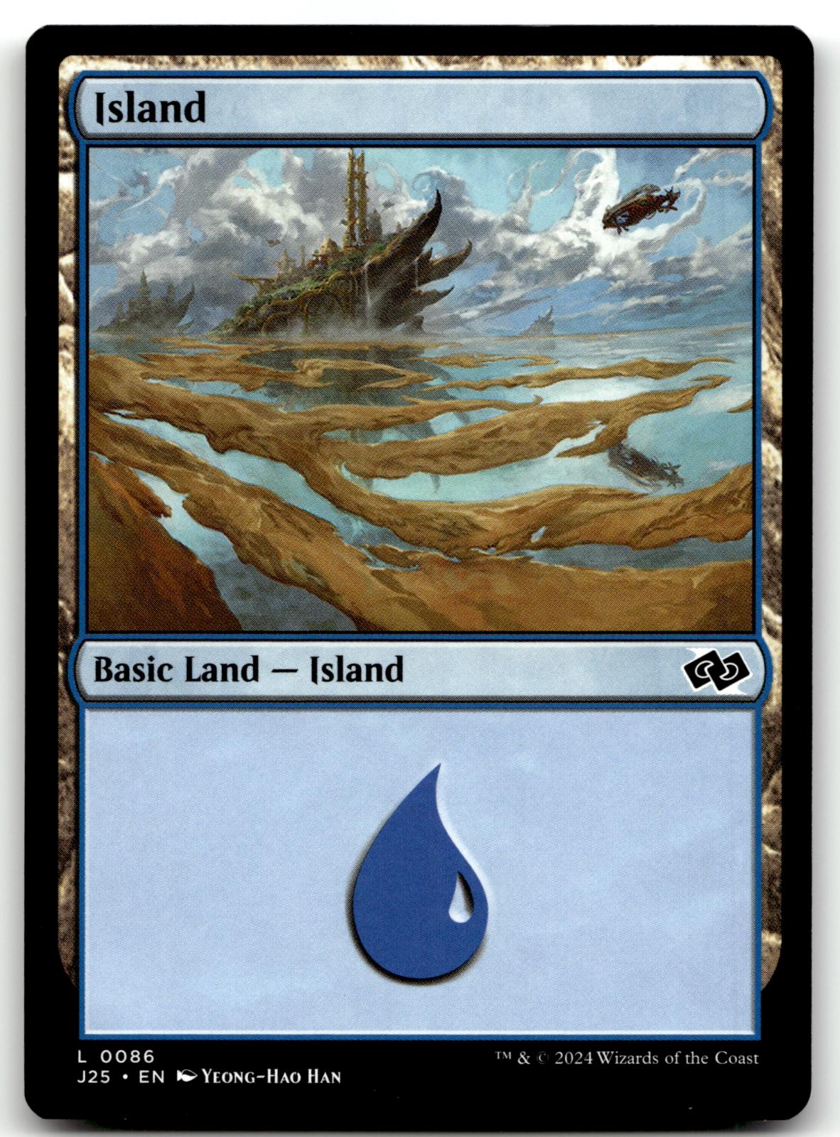 Island (0086) 86 Land Foundations Jumpstart Magic: The Gathering Near Mint