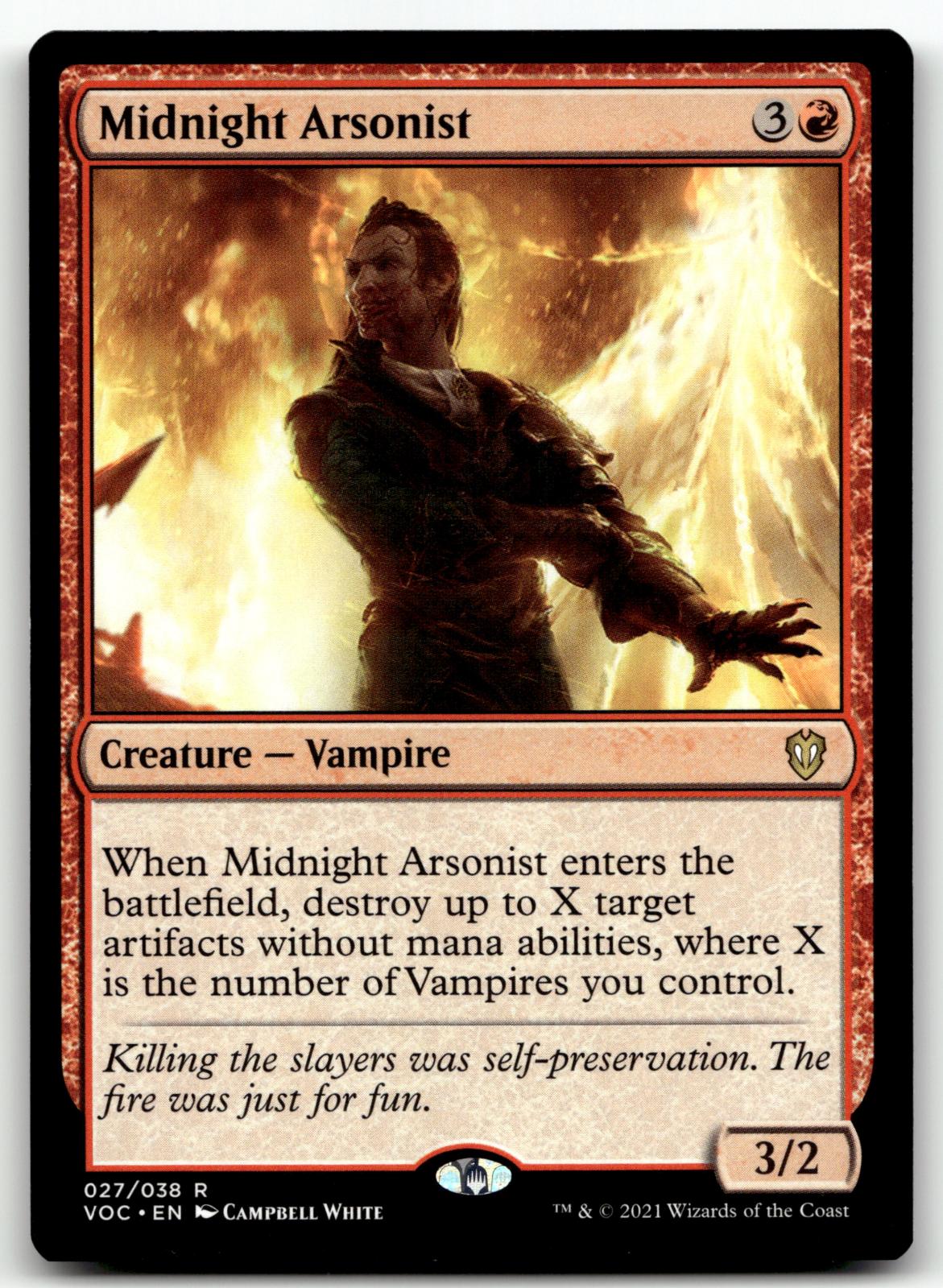 Midnight Arsonist 27 Commander: Innistrad: Crimson Vow Magic: The Gathering NM