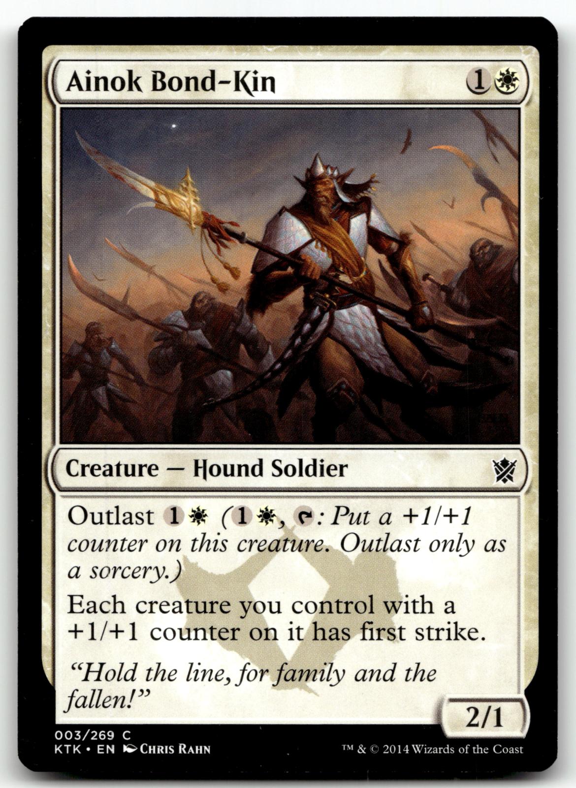 Ainok Bond-Kin 3 Common Khans of Tarkir Magic: The Gathering Near Mint