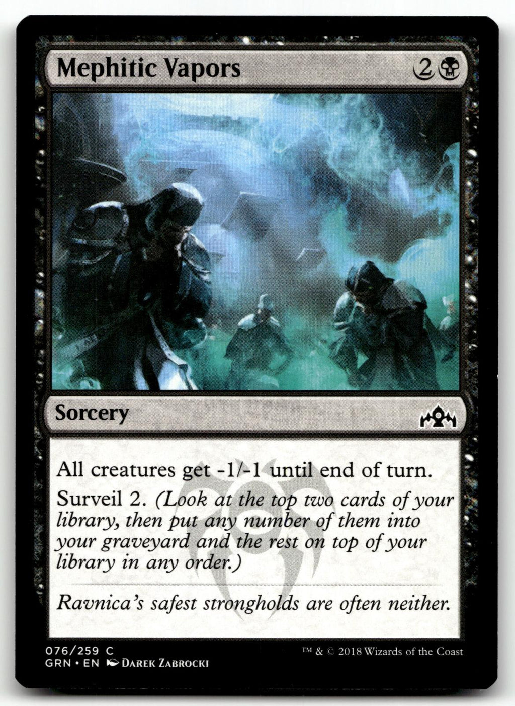 Mephitic Vapors 76 Common Guilds of Ravnica Magic: The Gathering Near Mint
