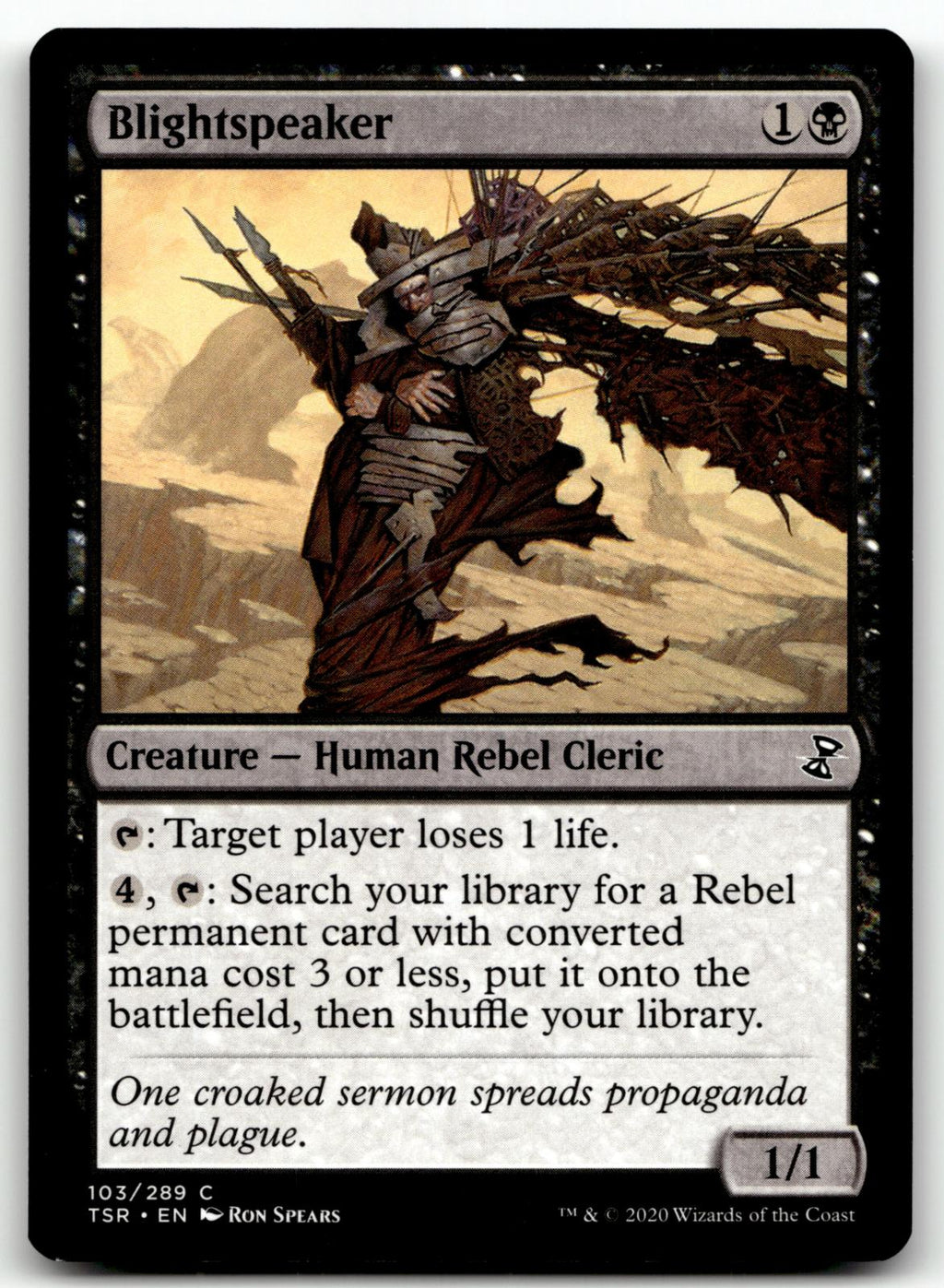 Blightspeaker 103 Common Time Spiral: Remastered Magic: The Gathering Near Mint