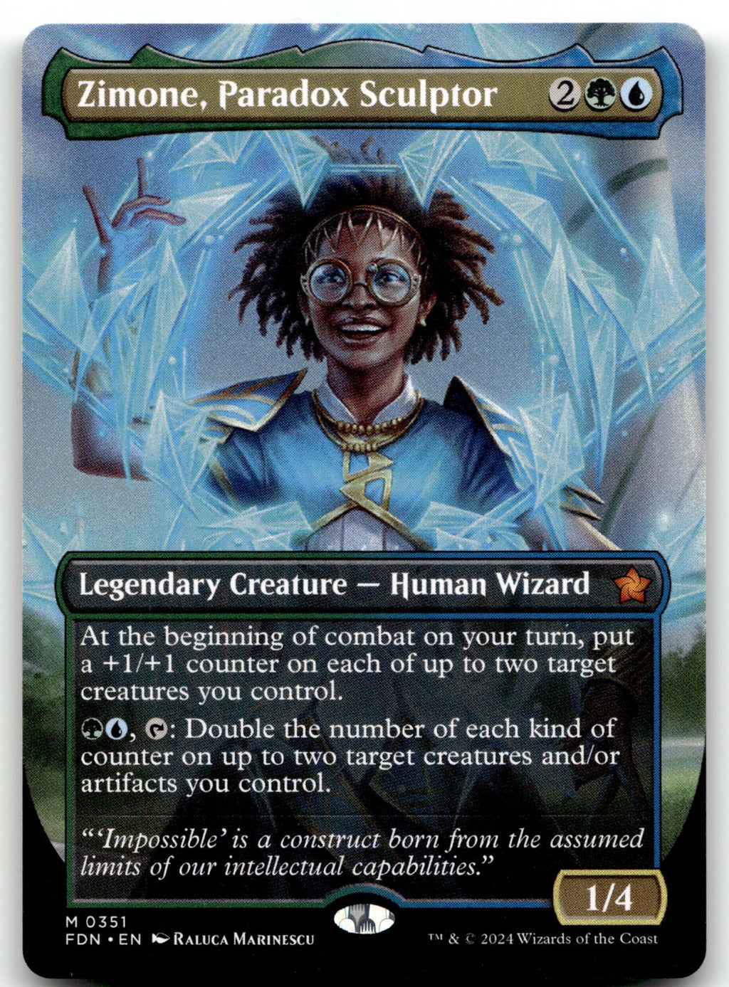 Zimone, Paradox Sculptor (Borderless) 351 Foundations Magic: The Gathering NM