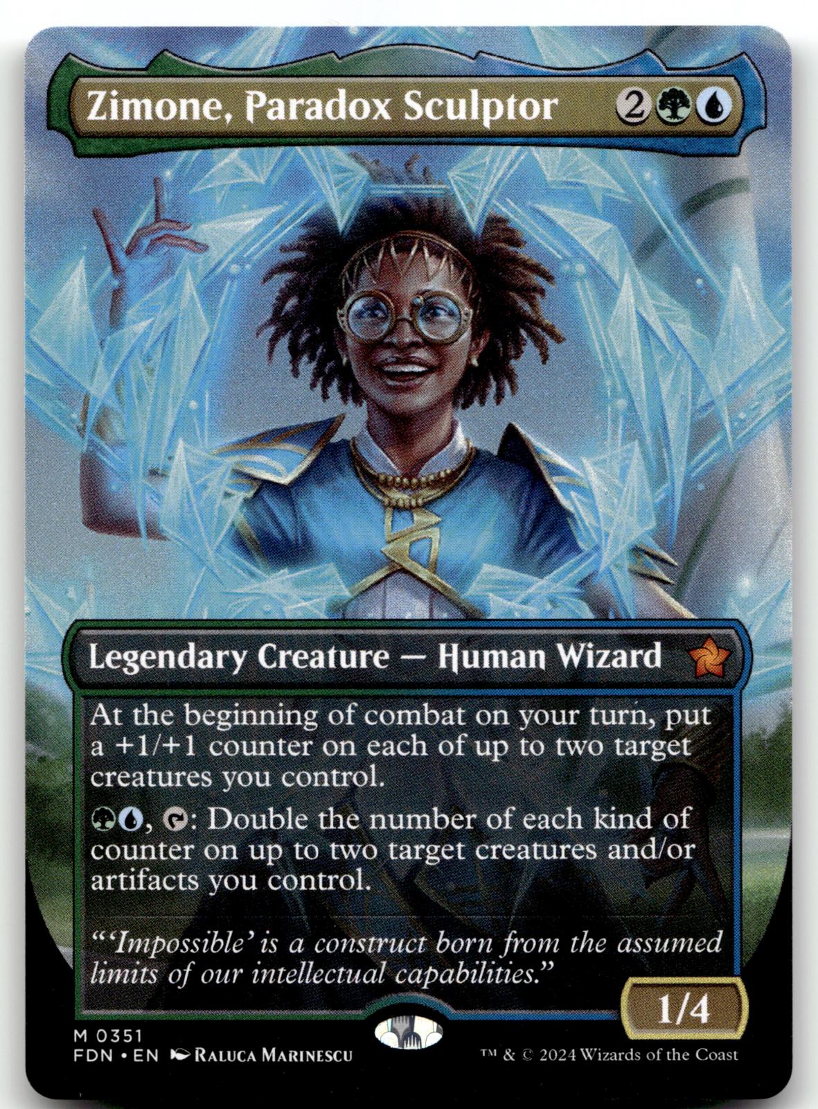 Zimone, Paradox Sculptor (Borderless) 351 Foundations Magic: The Gathering NM