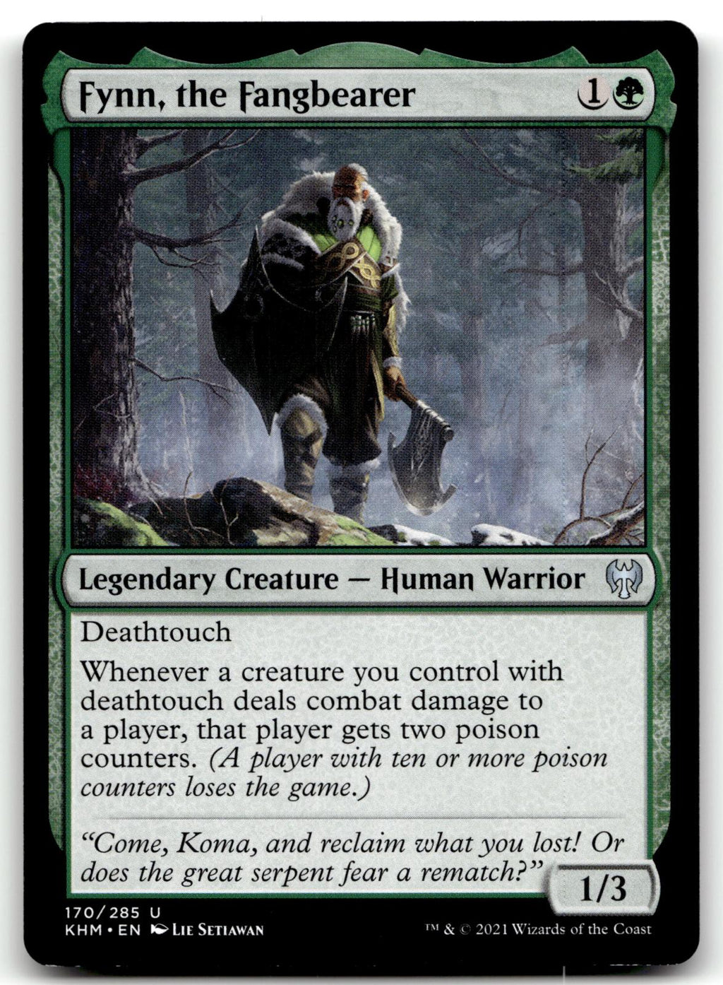 Fynn, the Fangbearer 170 Uncommon Kaldheim Magic: The Gathering Near Mint