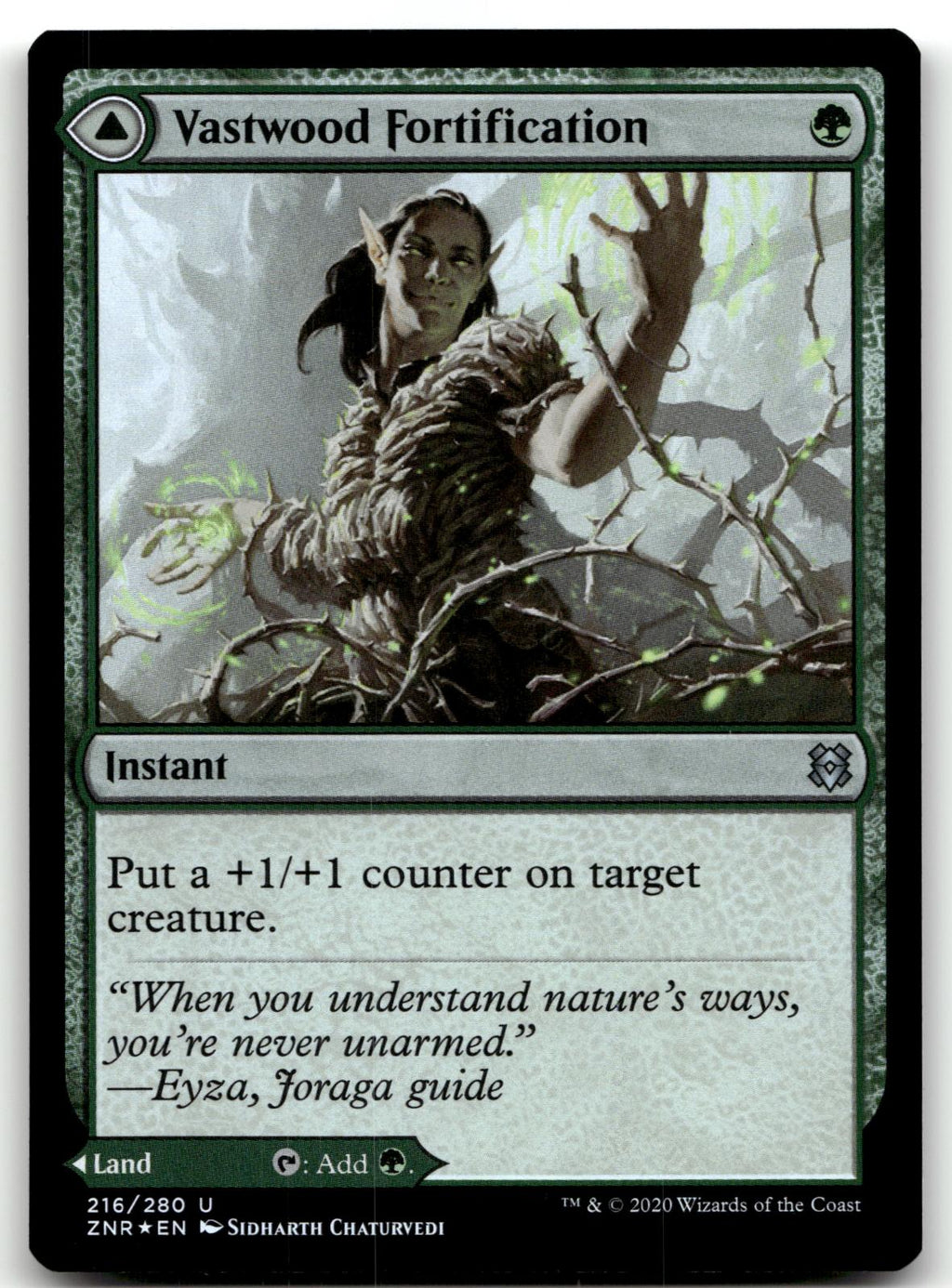 Vastwood Fortification 216 Uncommon Zendikar Rising Magic: The Gathering Foil NM