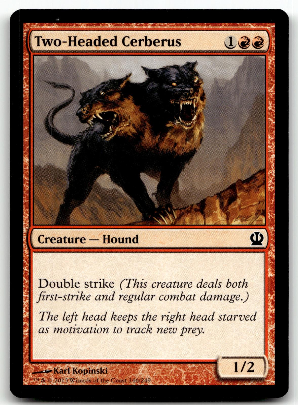 Two-Headed Cerberus 146 Common Theros Magic: The Gathering Near Mint