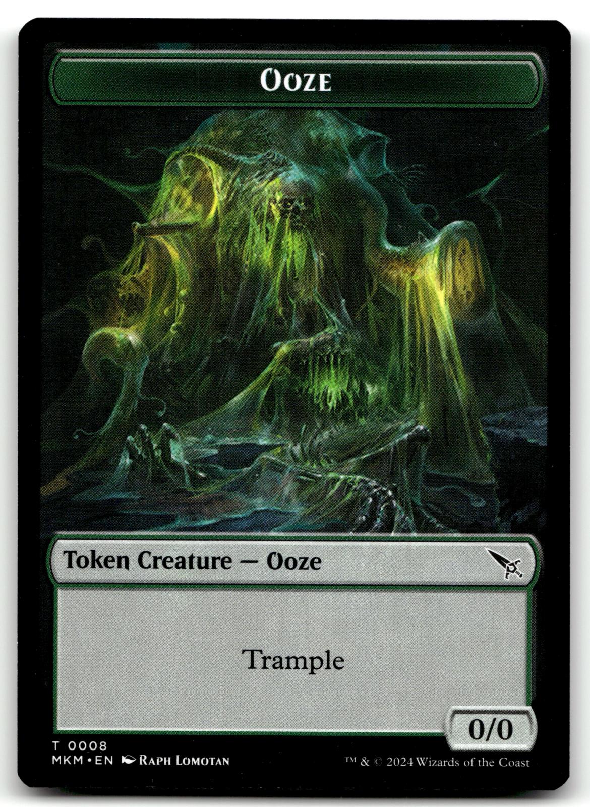 Ooze Token 8 Token Murders at Karlov Manor Magic: The Gathering Near Mint