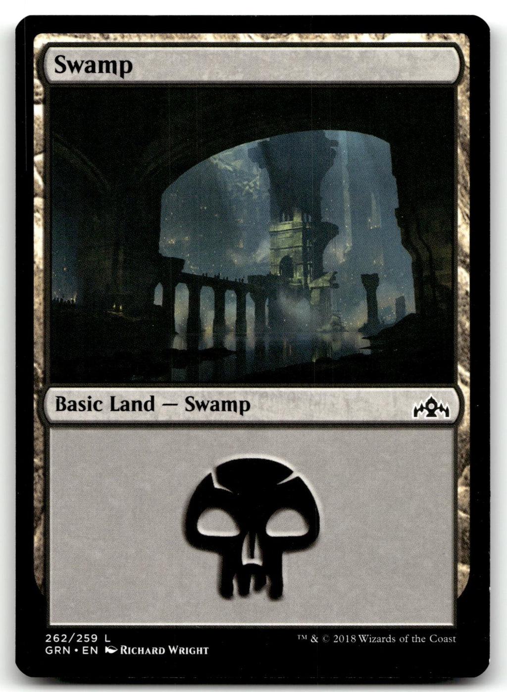 Swamp 262 Land Guilds of Ravnica Magic: The Gathering Near Mint