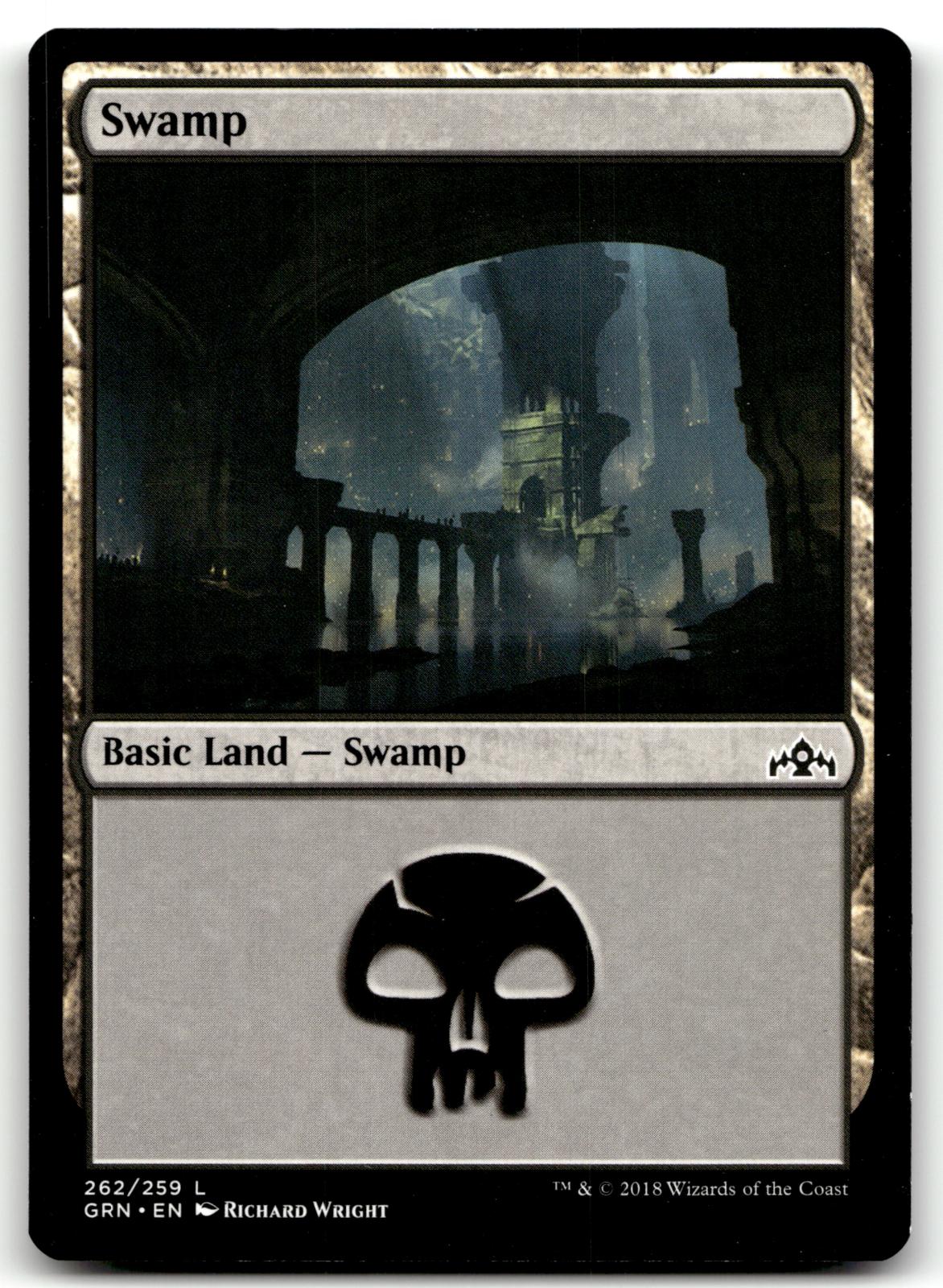 Swamp 262 Land Guilds of Ravnica Magic: The Gathering Near Mint