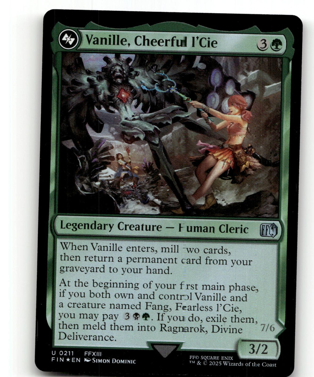 Vanille, Cheerful l'Cie 211 Uncommon FINAL FANTASY Magic: The Gathering Foil NM