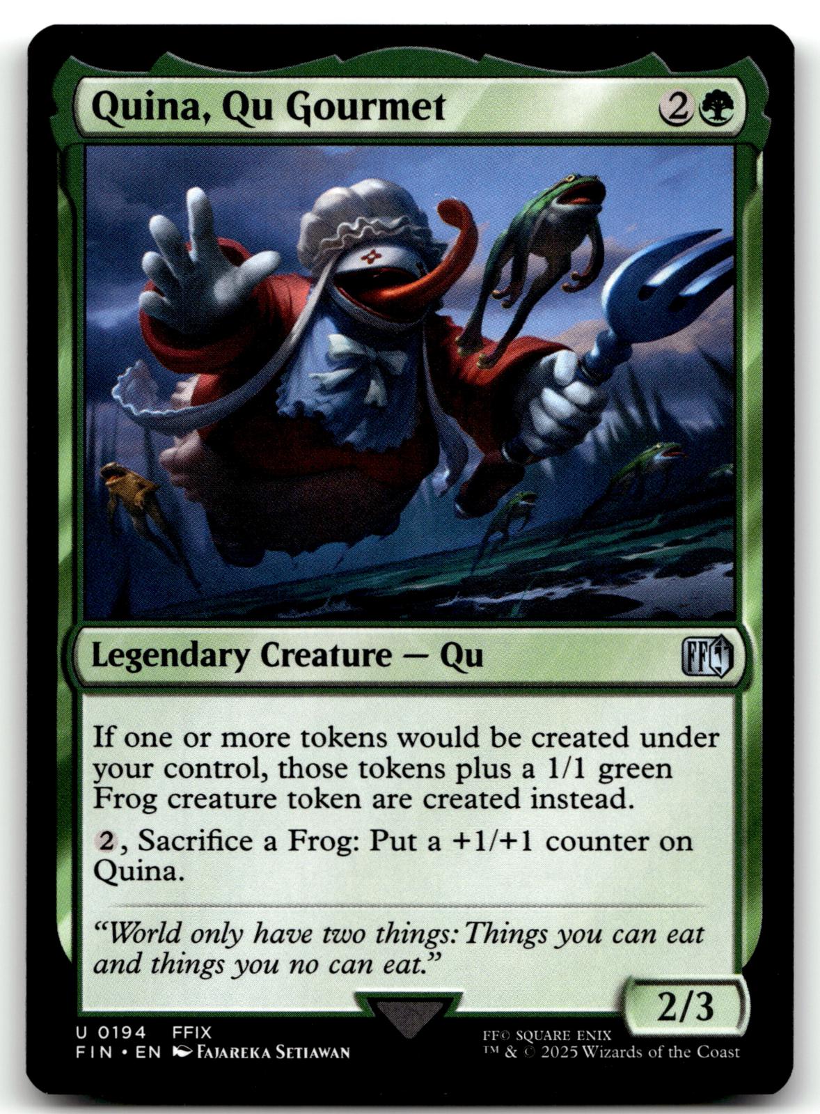 Quina, Qu Gourmet 194 Uncommon FINAL FANTASY Magic: The Gathering Near Mint