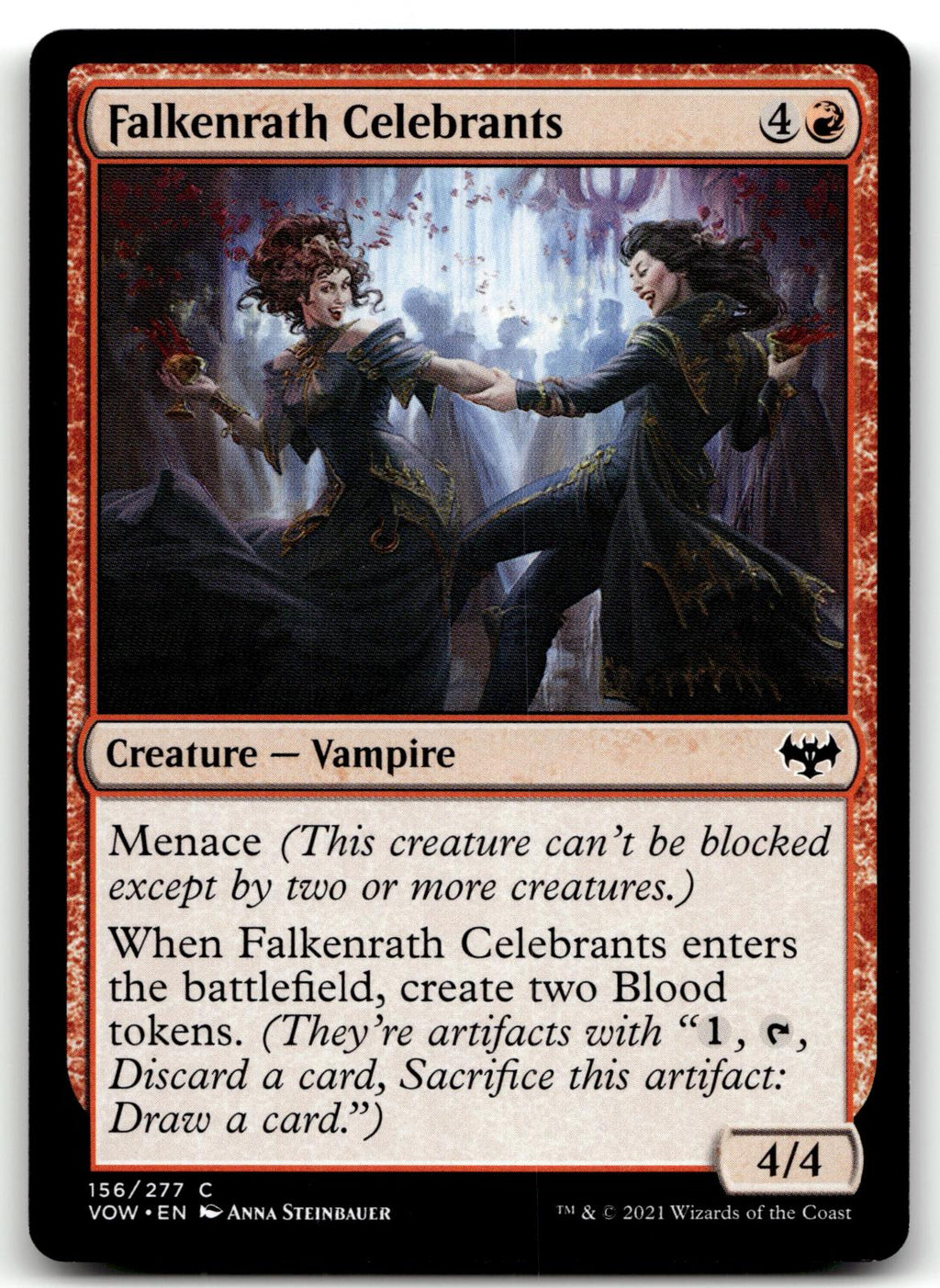 Falkenrath Celebrants 156 Common Innistrad: Crimson Vow Magic: The Gathering NM