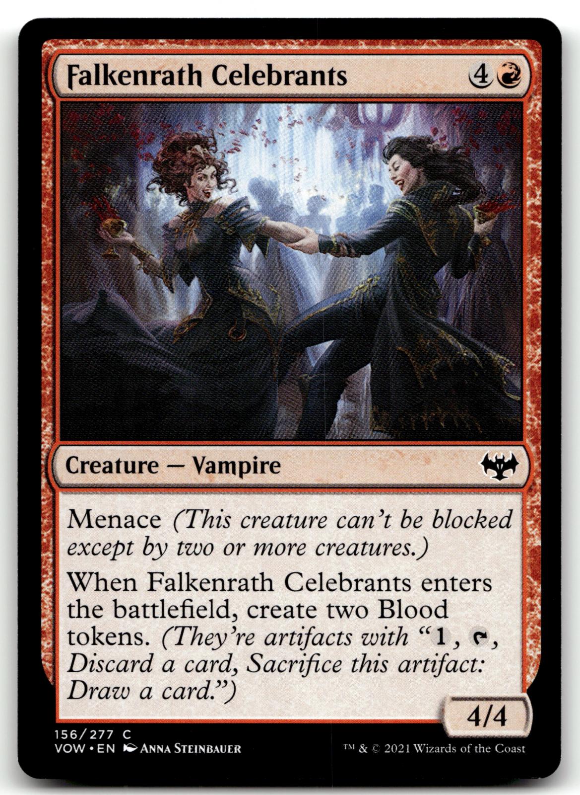 Falkenrath Celebrants 156 Common Innistrad: Crimson Vow Magic: The Gathering NM