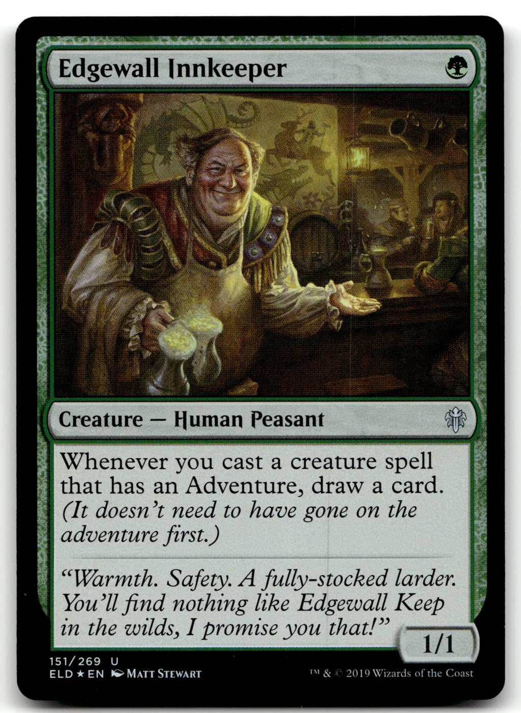Edgewall Innkeeper 151 Uncommon Throne of Eldraine Magic: The Gathering Foil NM