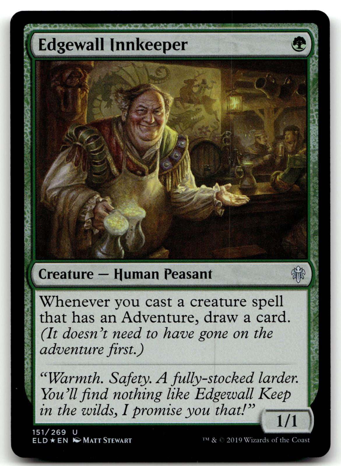 Edgewall Innkeeper 151 Uncommon Throne of Eldraine Magic: The Gathering Foil NM