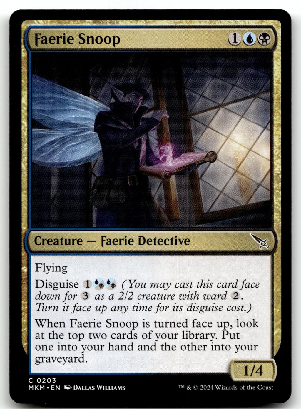 Faerie Snoop 203 Common Murders at Karlov Manor Magic: The Gathering Near Mint
