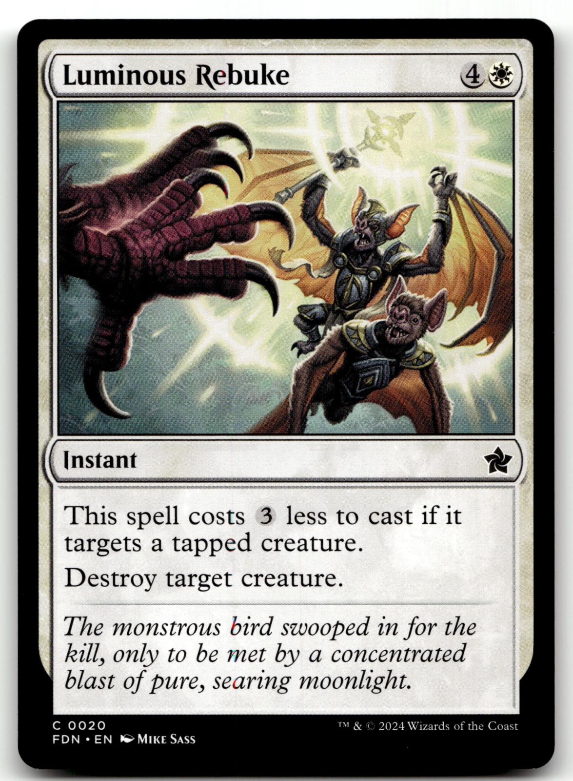 Luminous Rebuke 20 Common Foundations Magic: The Gathering Near Mint