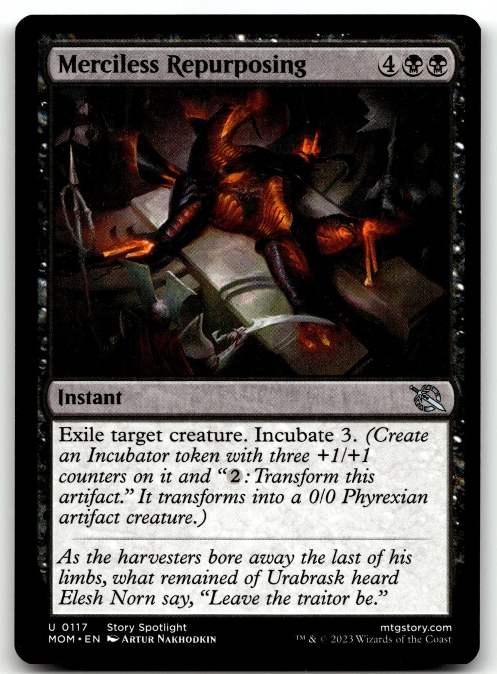 Merciless Repurposing 117 Uncommon March of the Machine Magic: The Gathering NM