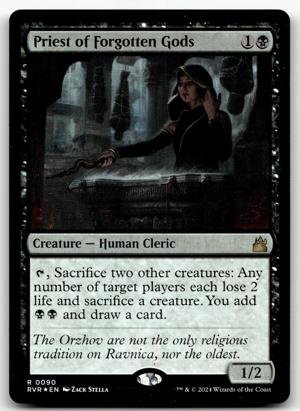 Priest of Forgotten Gods 90 Rare Ravnica Remastered Magic: The Gathering Foil NM