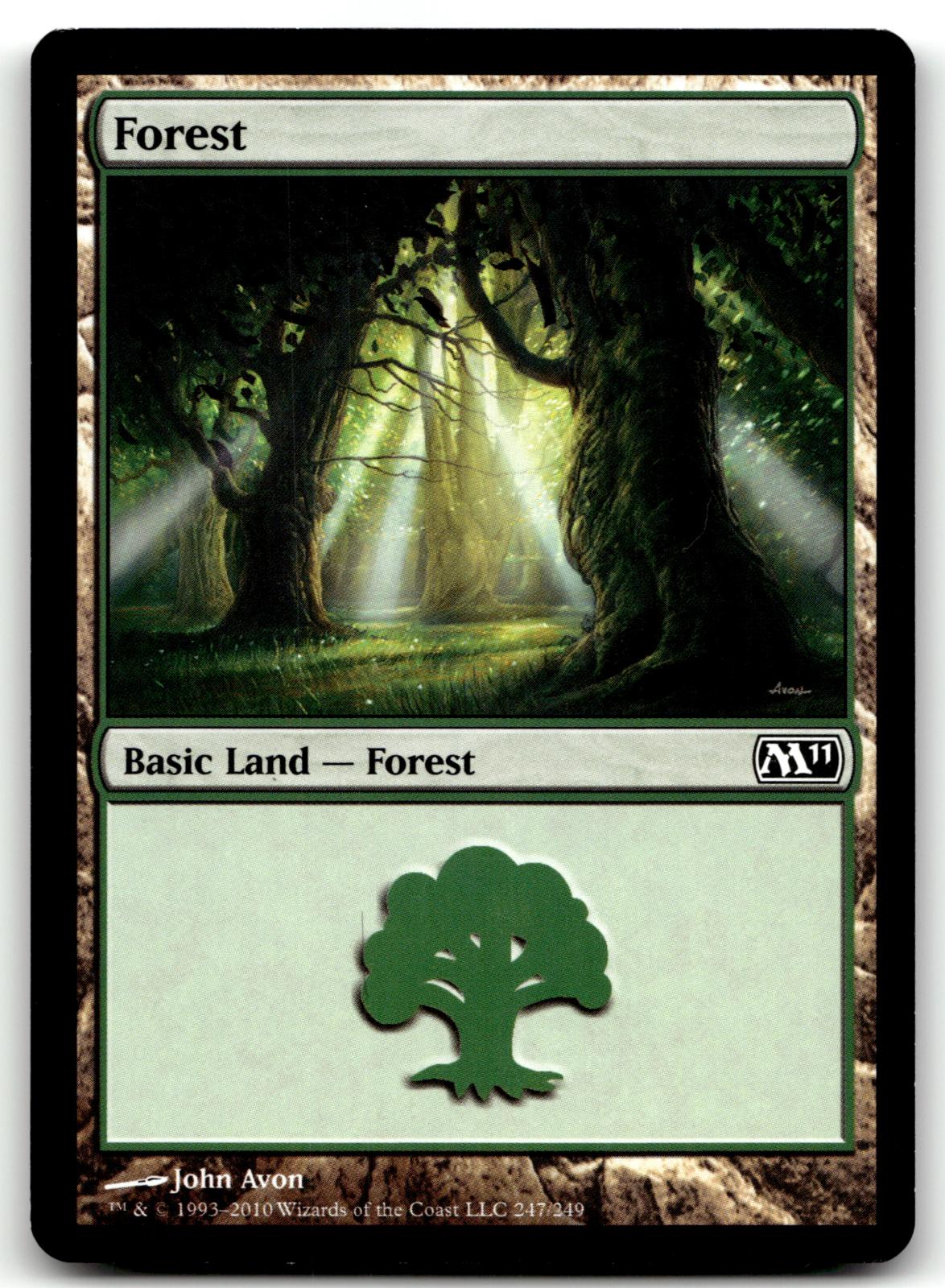 Forest (247) 247 Land Magic 2011 (M11) Magic: The Gathering Near Mint