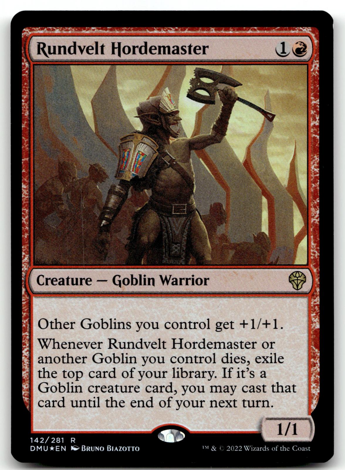 Rundvelt Hordemaster 142 Rare Dominaria United Magic: The Gathering Foil NM