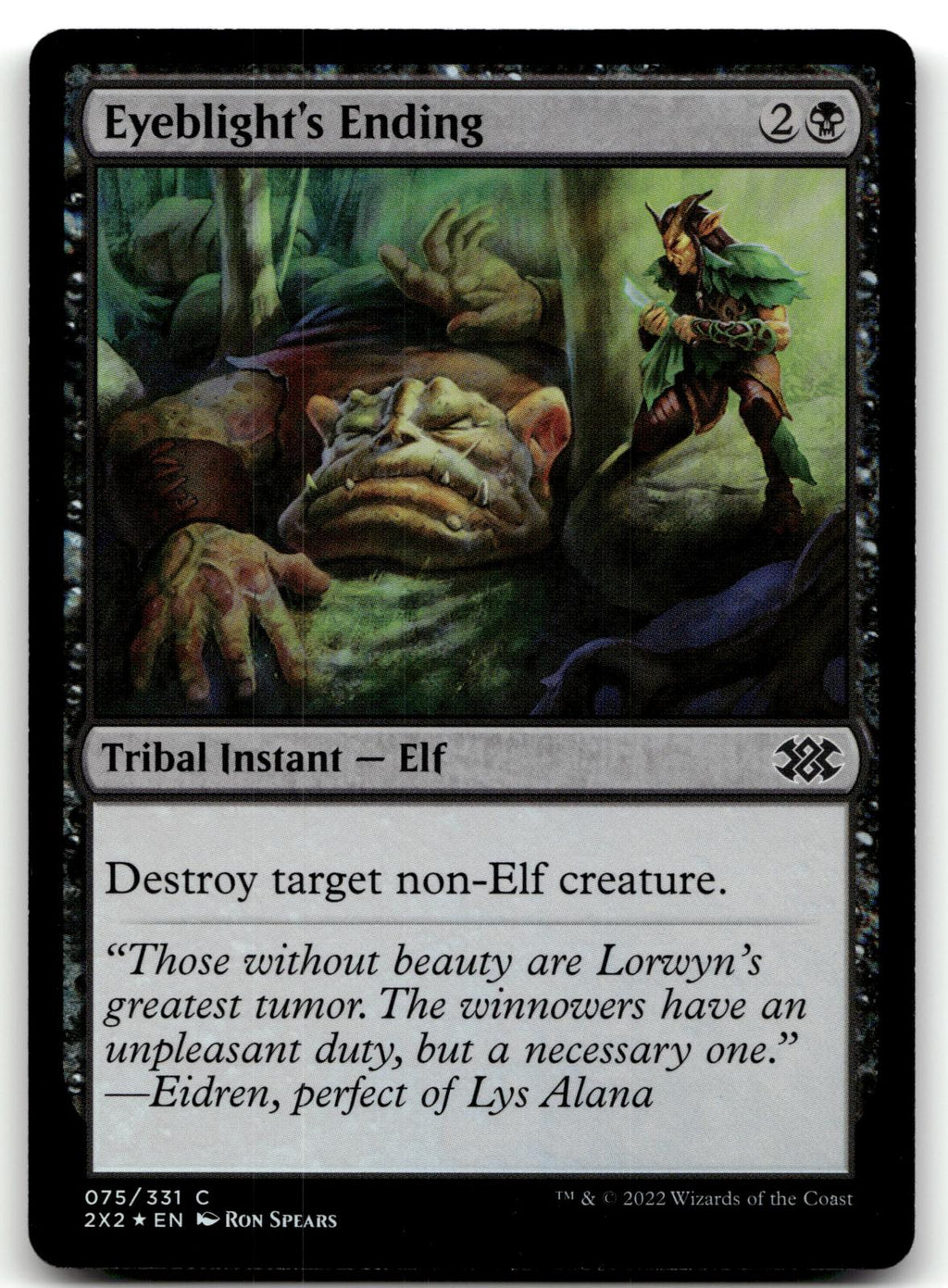 Eyeblight's Ending 75 Common Double Masters 2022 Magic: The Gathering Foil NM