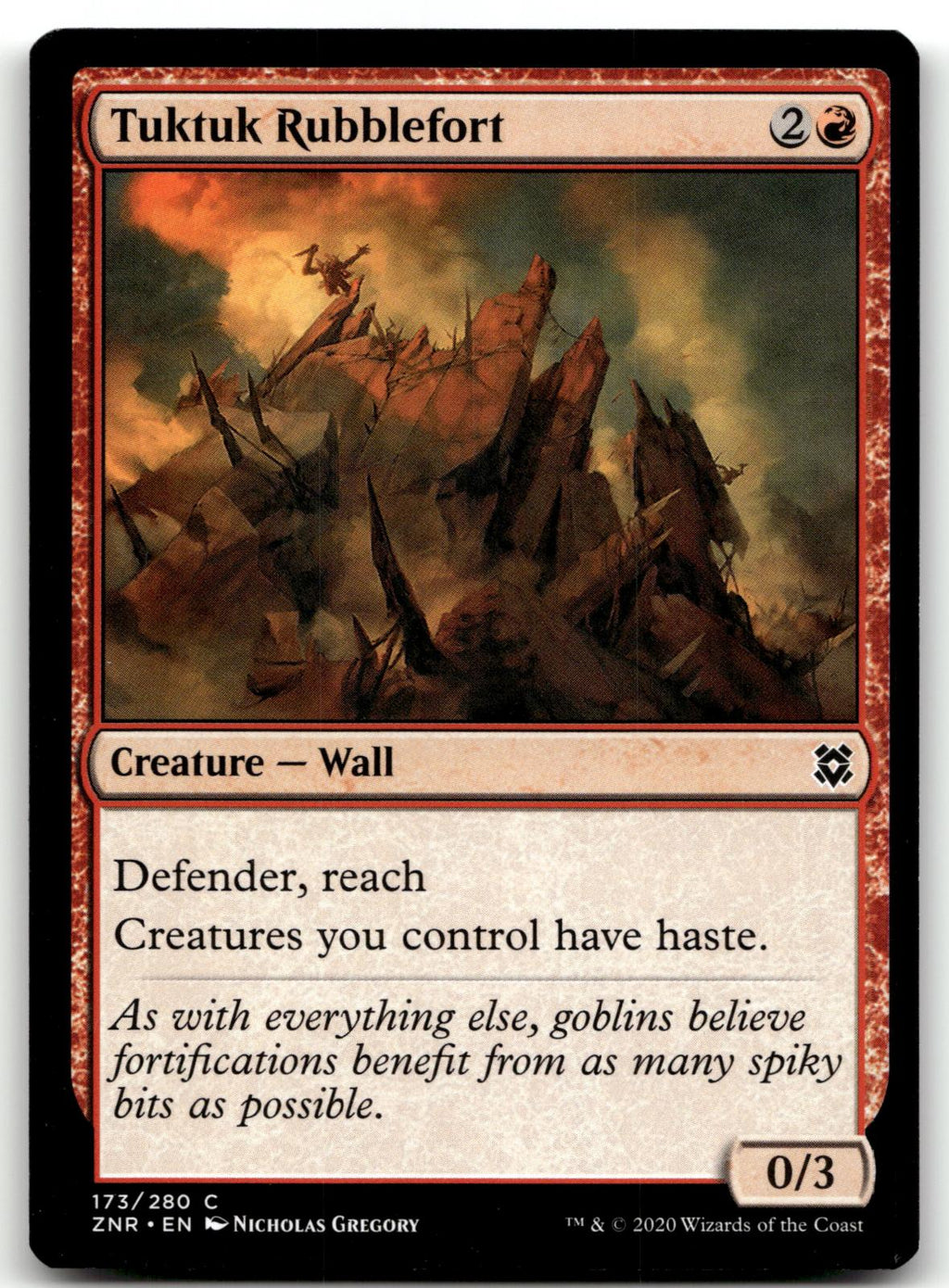 Tuktuk Rubblefort 173 Common Zendikar Rising Magic: The Gathering Near Mint
