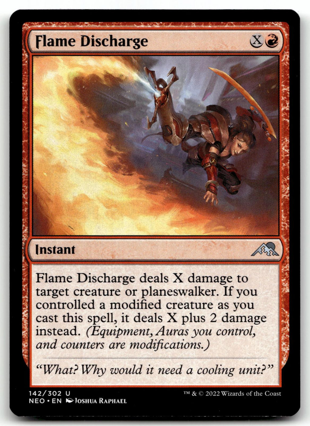 Flame Discharge 142 Uncommon Kamigawa: Neon Dynasty Magic: The Gathering NM
